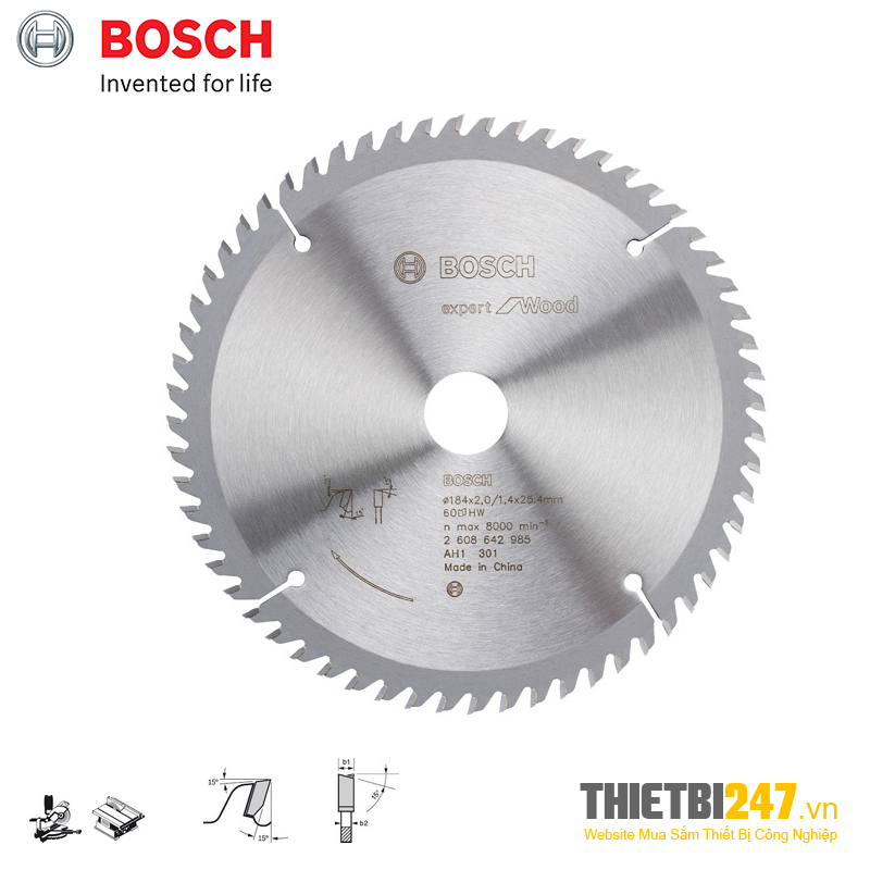 Lưỡi cưa gỗ tròn Bosch 110x20mm T40 2608644190