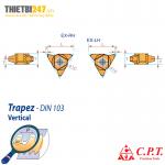 Mảnh Tiện Ren Ngoài Ren Đứng Phải Trái Hình Thang 30 Độ Trapez-DIN103 CPT