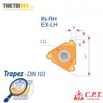 Mảnh Tiện Ren Ngoài Ren Trái Ren Hình Thang 30 Độ Trapez-DIN103 CPT