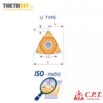 Mảnh Tiện Ren Ngoài Trong Loại U Ren Hệ Mét ISO 60 Độ CPT