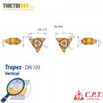 Mảnh Tiện Ren Trong Ren Đứng Phải Trái Hình Thang 30 Độ Trapez-DIN103 CPT