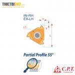 Mảnh Tiện Ren Trong Ren Phải Profile 55 Độ CPT