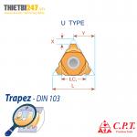 Mảnh Tiện Ren Trong Ren U Hình Thang 30 Độ Trapez-DIN103 CPT