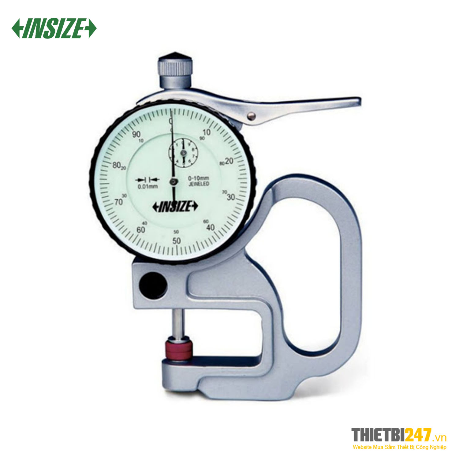 Đồng hồ đo độ dày cơ Insize 2364-10 0~10mm 0.01mm