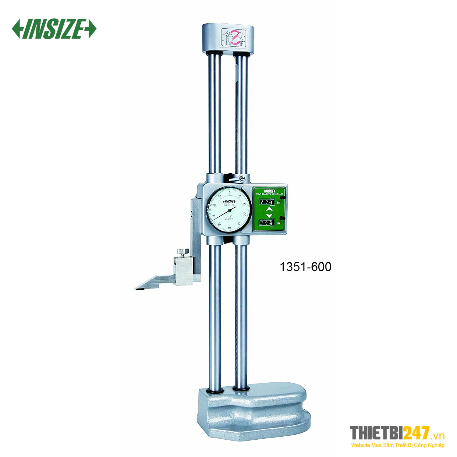 Thước đo cao đồng hồ Insize 1351-600 0~600mm 0.01mm
