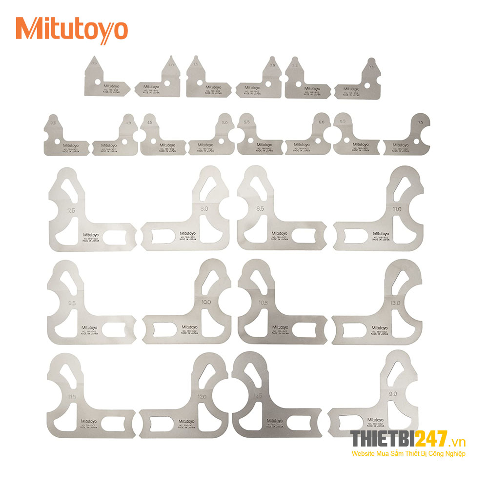 Bộ dưỡng đo cung tròn miếng rời Mitutoyo 186-902 0.5-13mm
