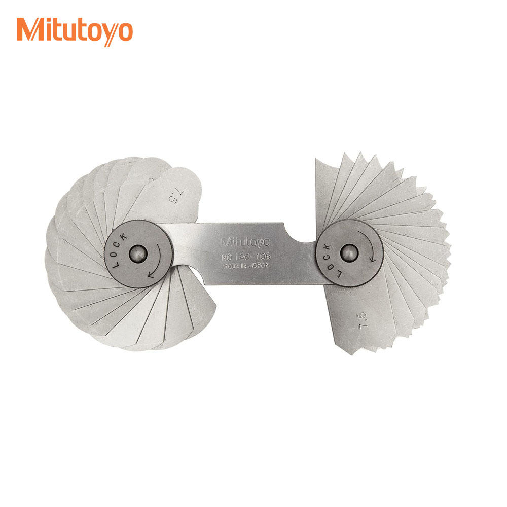 Bộ dưỡng đo cung tròn Mitutoyo 186-106 7.5~15mm 32 lá