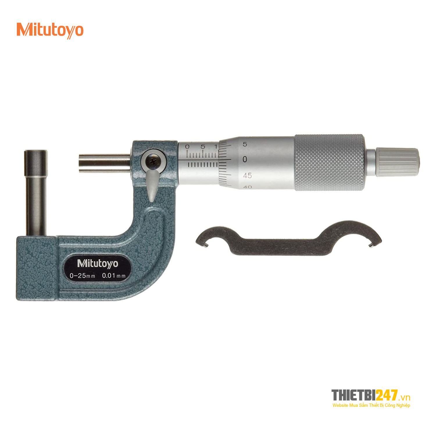 Panme cơ đo độ dày thành ống Mitutoyo 115-302 0~25mm 0.01mm kiểu A