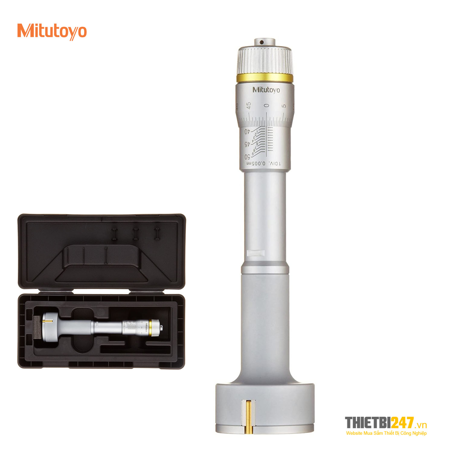 Panme đo lỗ 3 chấu Mitutoyo 368-161 6~8mm 0.001mm