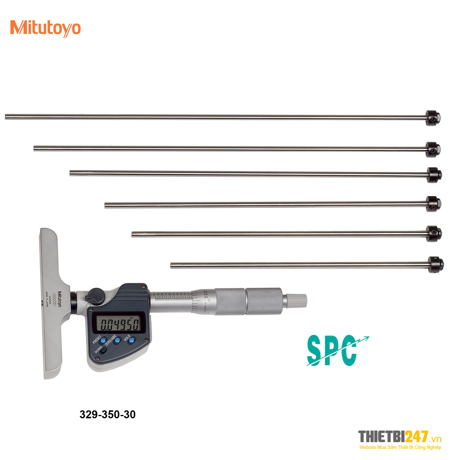 Panme đo sâu điện tử Mitutoyo 329-350-30 0~6inch 0~152.4mm