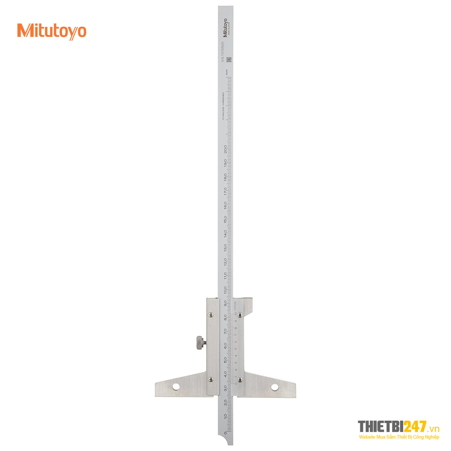 Thước đo sâu cơ khí 0-200mm 0.02mm 527-122 Mitutoyo