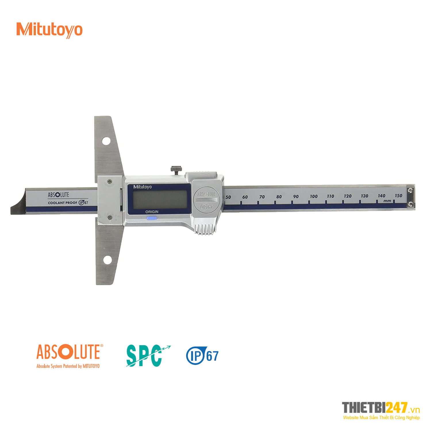 Thước đo sâu điện tử IP67 0~150mm 0.01mm 571-251-20 Mitutoyo