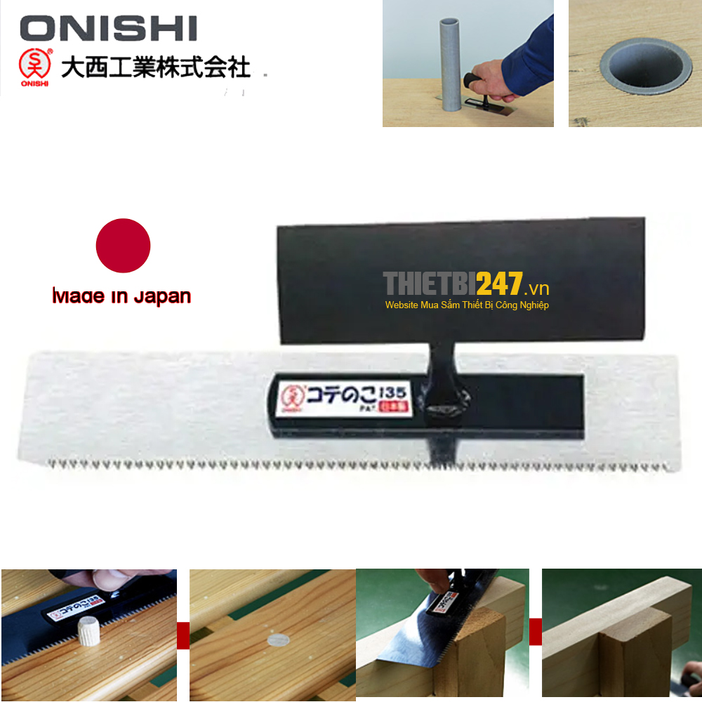 Cưa cắt chốt gỗ và phần thừa No.100 135mm Onishi
