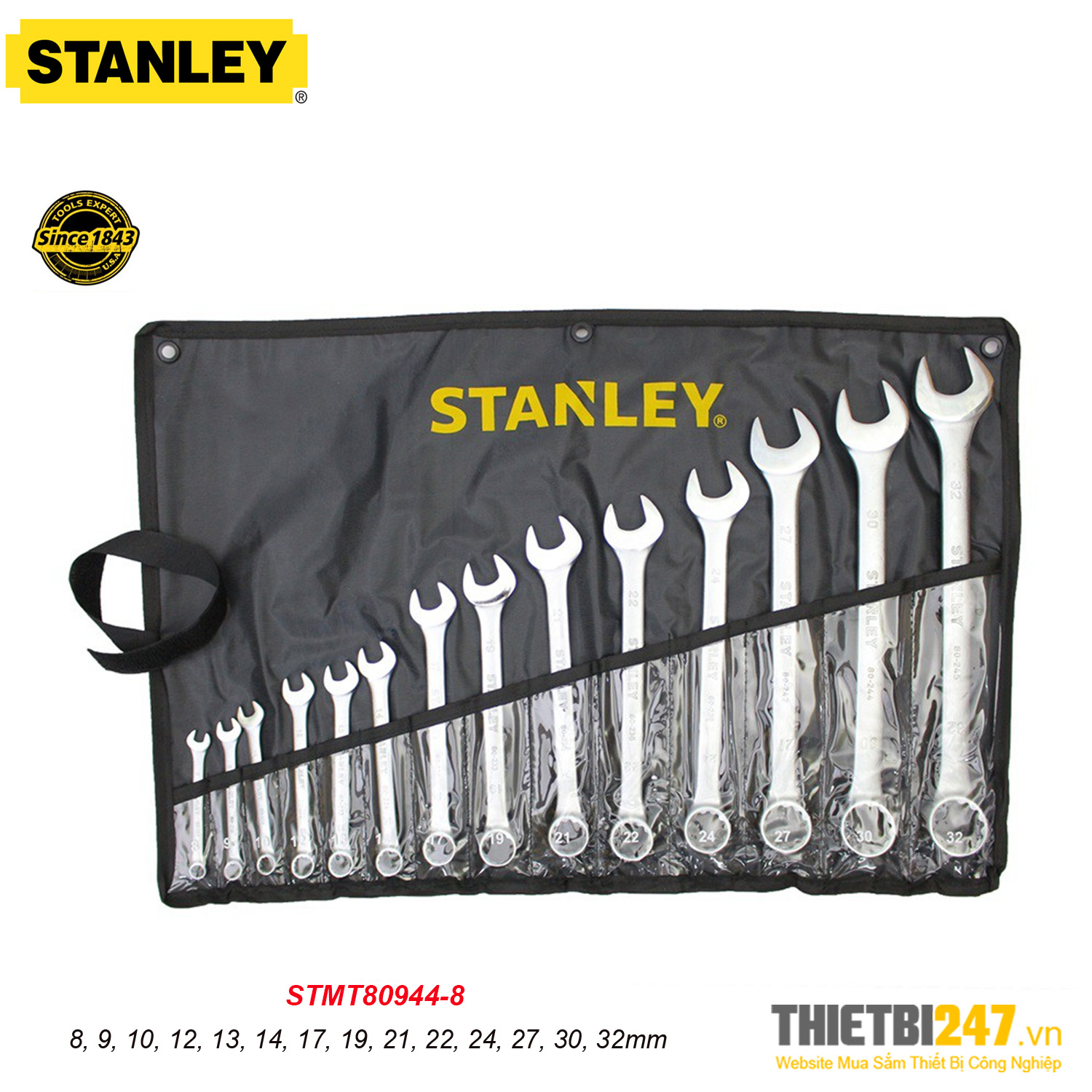 Bộ cờ lê vòng miệng Stanley STMT80944-8 8~32mm 14 cái