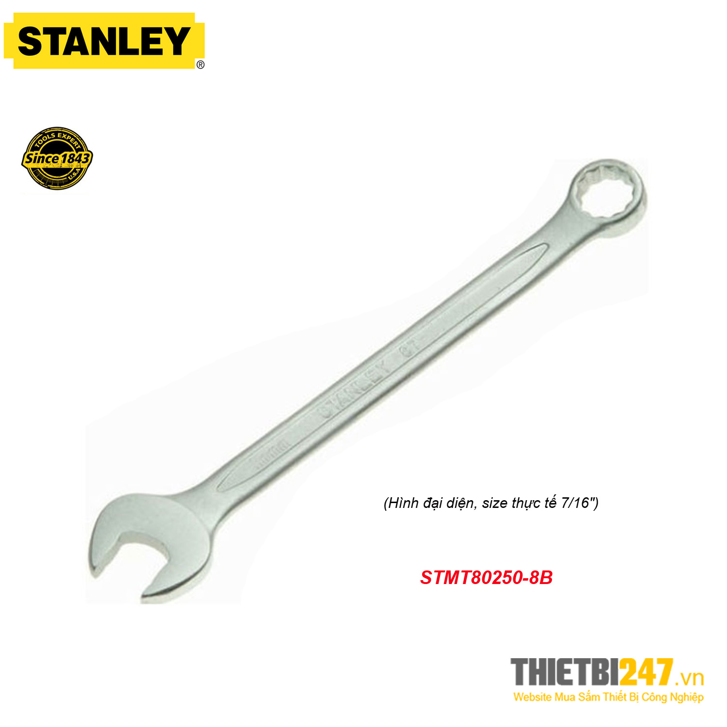 Cờ Lê Hệ Inch 7/16" Stanley STMT80250-8B Vòng-Miệng