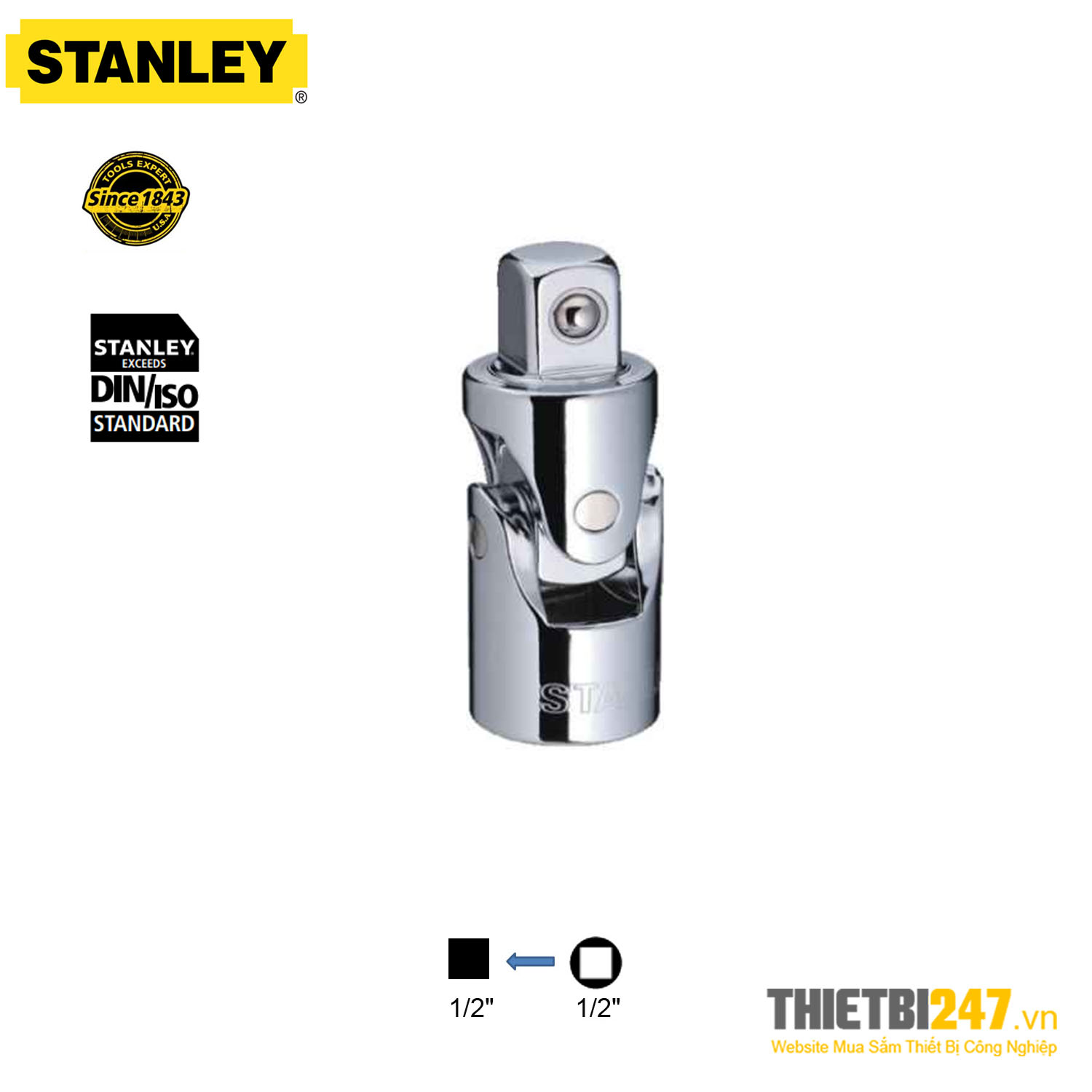 Đầu chuyển hướng khớp cầu 1/2" Stanley STMT86411-8B