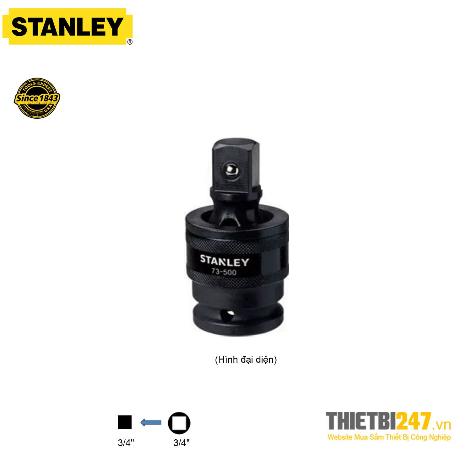 Đầu chuyển hướng khớp cầu 3/4" Stanley STMT73500-8B