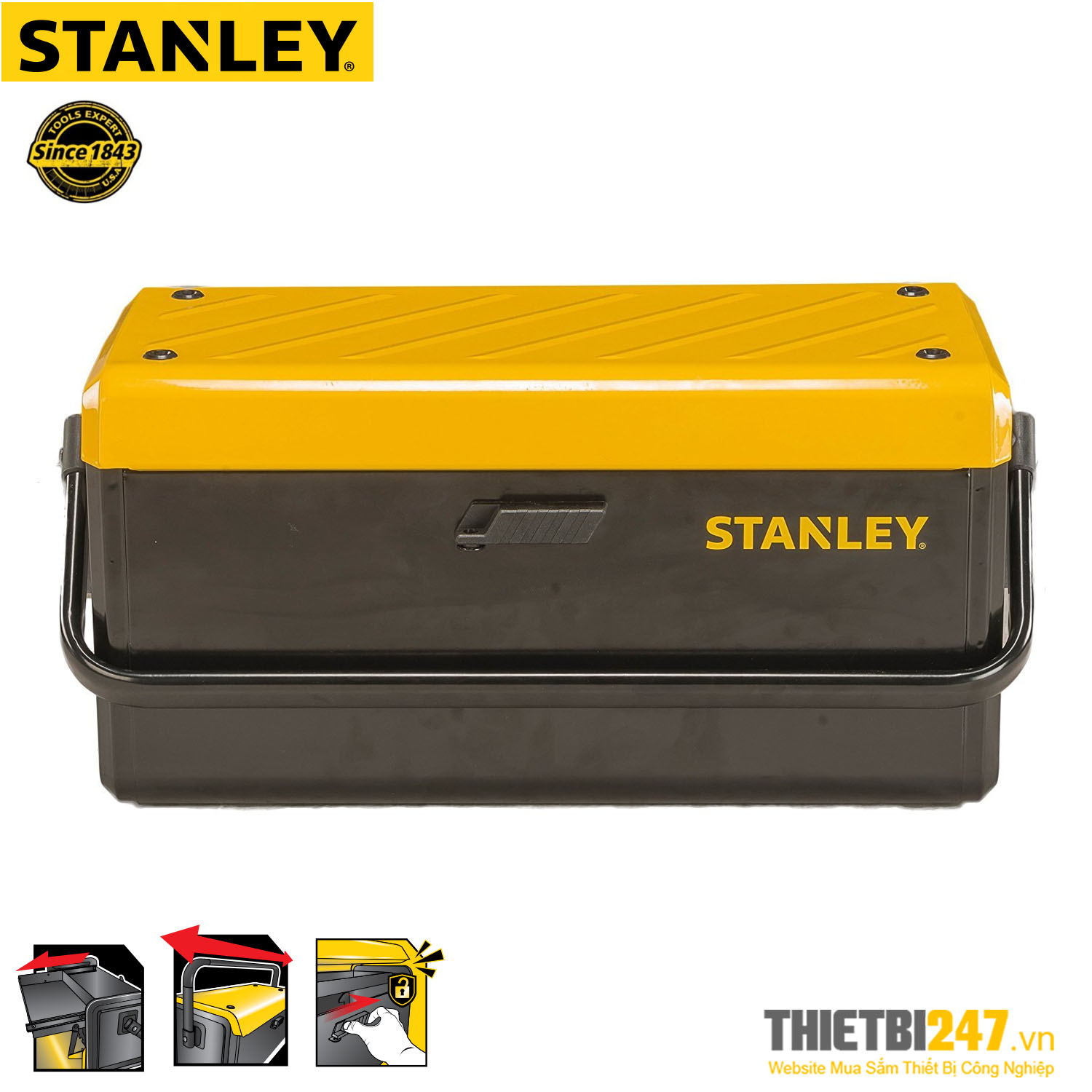 Hộp dụng cụ Stanley bằng sắt STST73100-8 471x221x236mm
