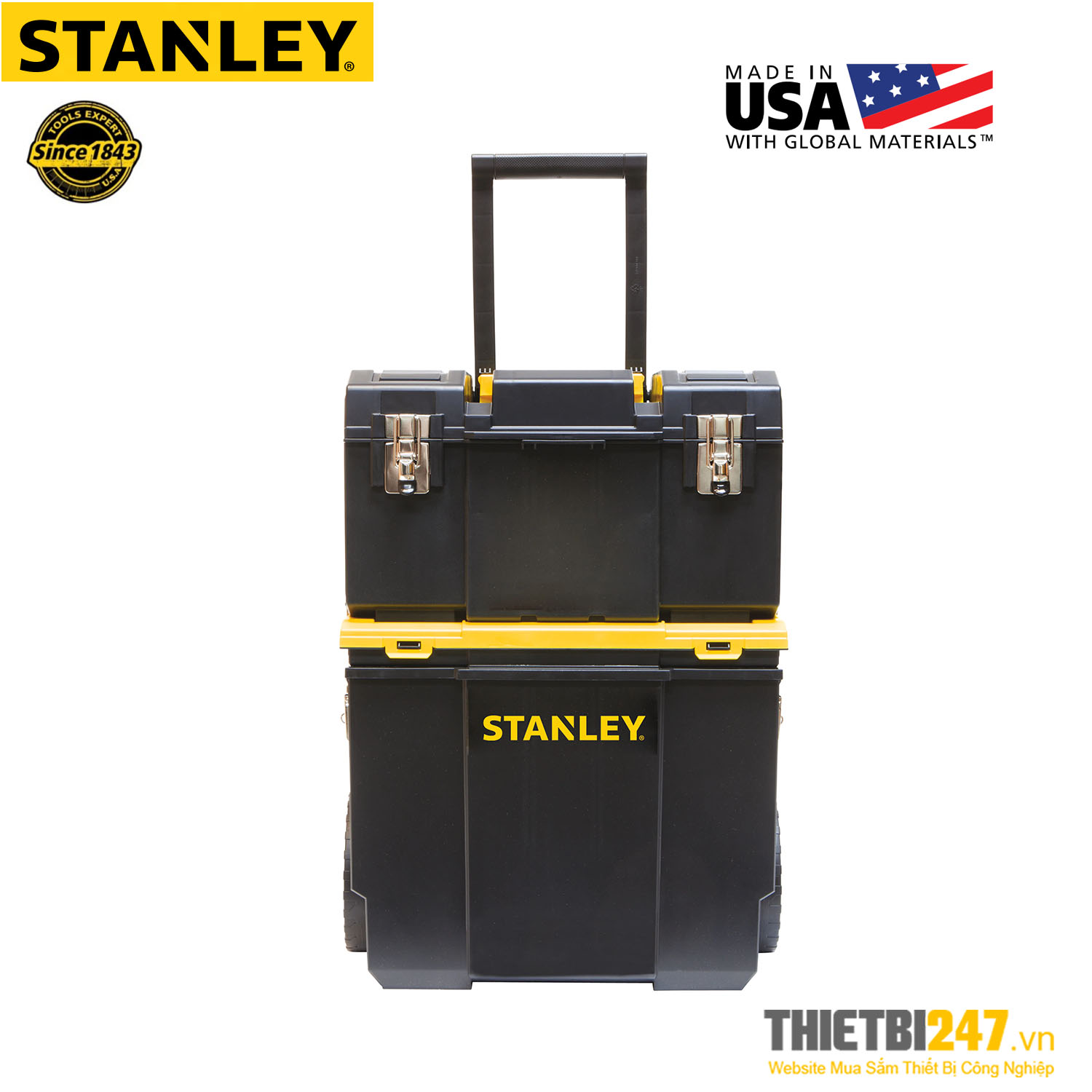 Hộp dụng cụ Stanley STST18613 bánh xe kéo 3 trong 1