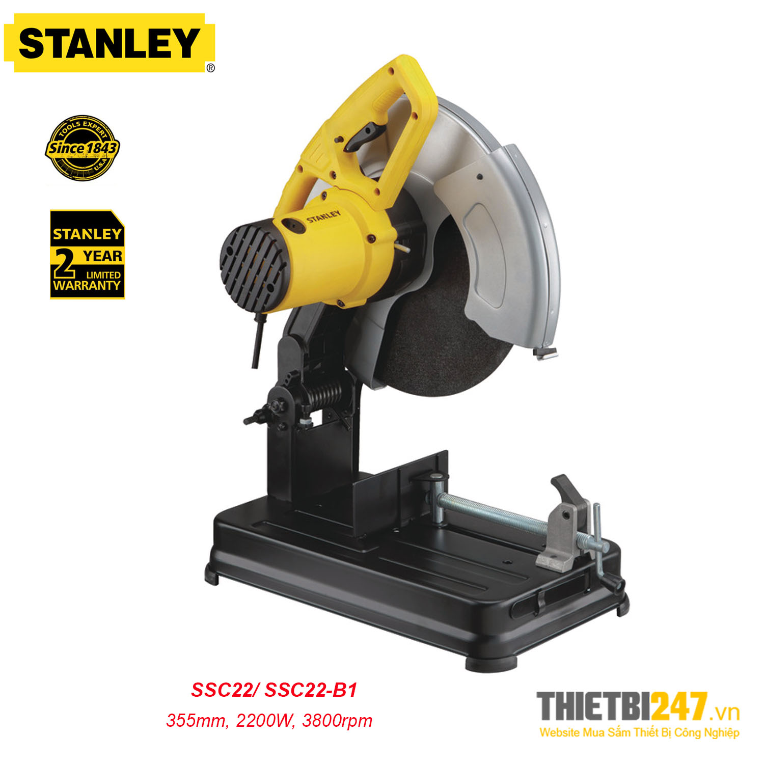 Máy cắt sắt Stanley SSC22 355mm 2200W 3800rpm