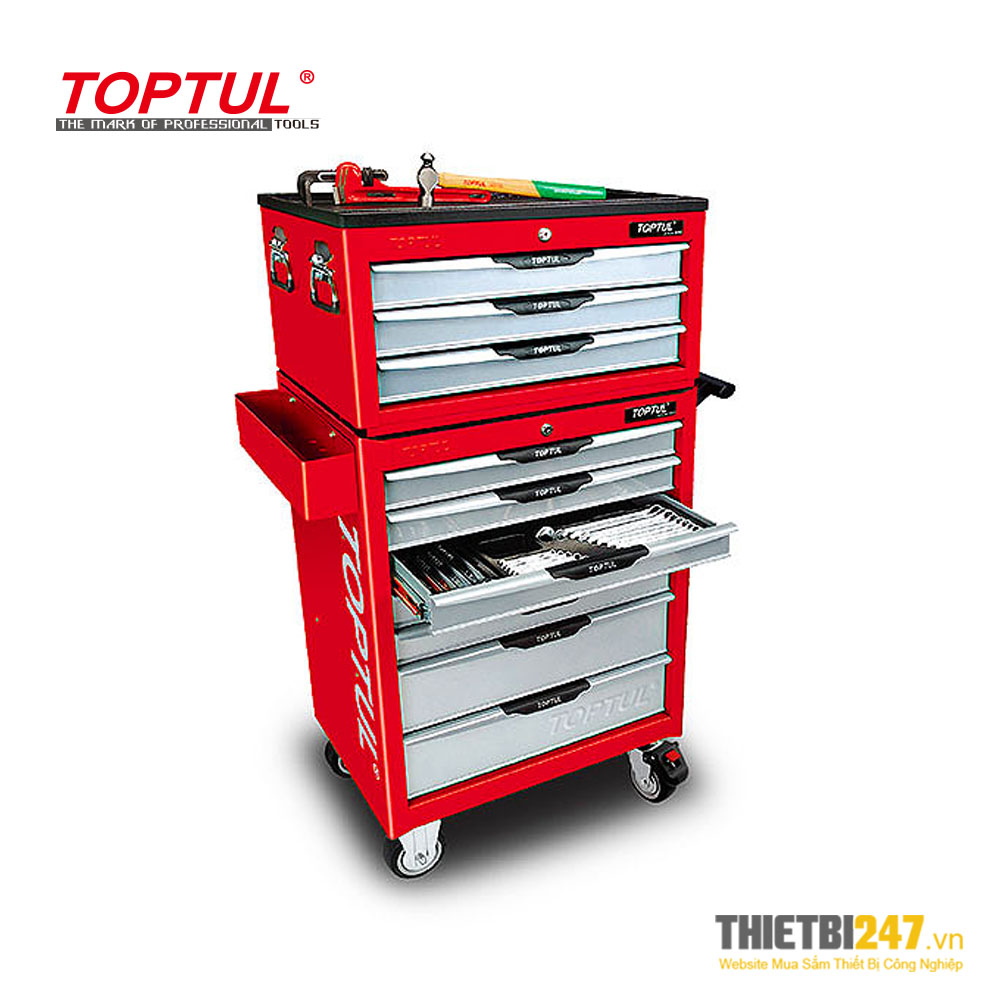 Tủ đựng dụng cụ 10 ngăn có dụng cụ 333 cái GCAZ0020 GCAJ0022 Toptul