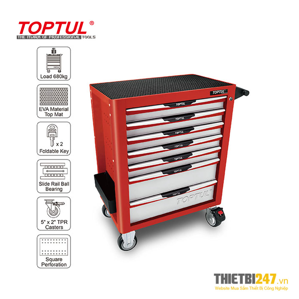 Tủ đựng dụng cụ 7 ngăn di động không có dụng cụ TCAG0701 Toptul